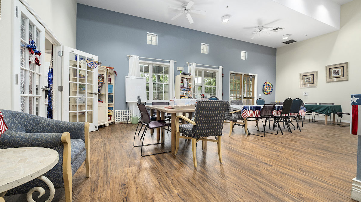 dining area in assisted living facility